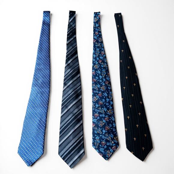 Dunhill Other - Dunhill Silk Tie Bundle 4 Luxury Designer Neckties 56 Inch Length